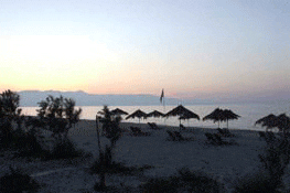 Sunset at Beach at Stavros Villas